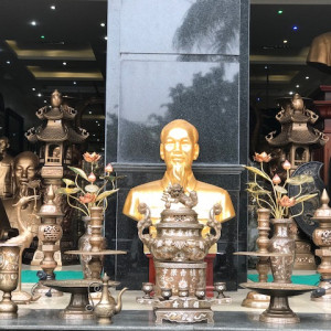 Bộ Đồ Thờ Khảm Bạc Tam Khí