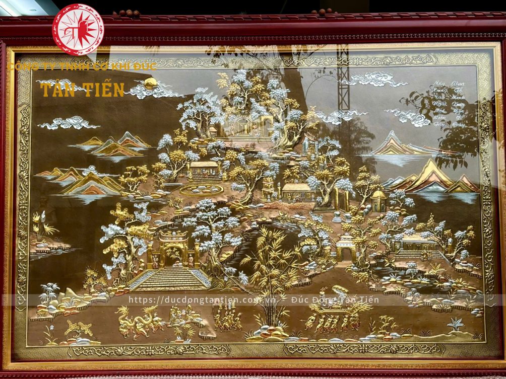 Bức Tranh Đền Hùng Bằng Đồng Mạ Vàng Bạc – Tác Phẩm Nghệ Thuật Tôn Vinh Cội Nguồn Dân Tộc