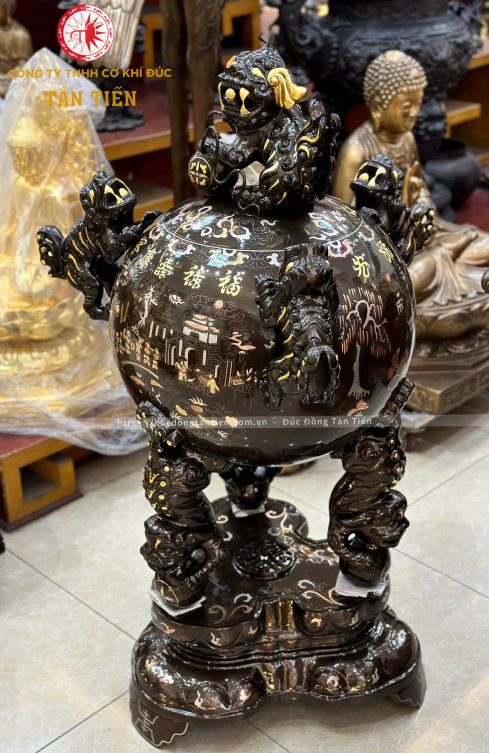 Đỉnh Thất Lân Bằng Đồng Khảm Tam Khí