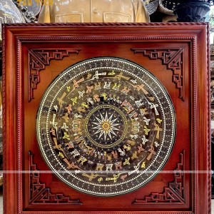 Mặt Trống Đồng Khảm Ngũ Sắc Đường Kính 60cm