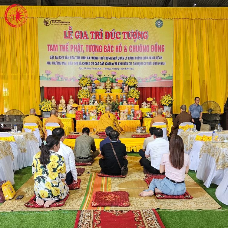 Thượng Tọa Thích Đức Thiện Và Lãnh Đạo Tập Đoàn T&T Tham Dự Lễ Đúc Tượng Phật Tại Đúc Đồng Tân Tiến