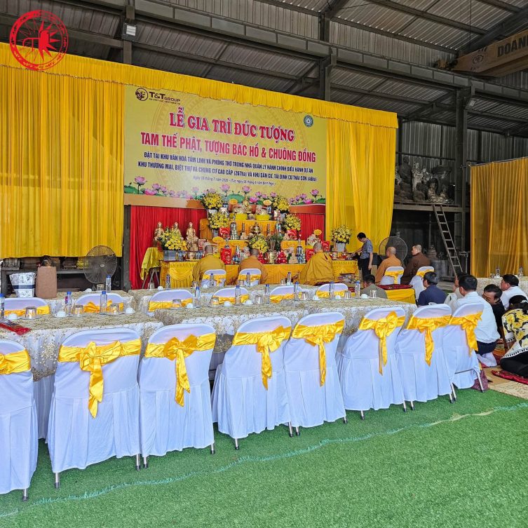 Thượng Tọa Thích Đức Thiện Và Lãnh Đạo Tập Đoàn T&T Tham Dự Lễ Đúc Tượng Phật Tại Đúc Đồng Tân Tiến